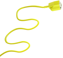 Illustration of neon wires that almost connect